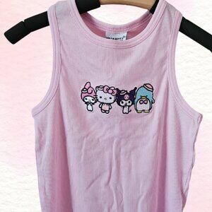 Embroidered Hello Kitty and Friends Tank Top